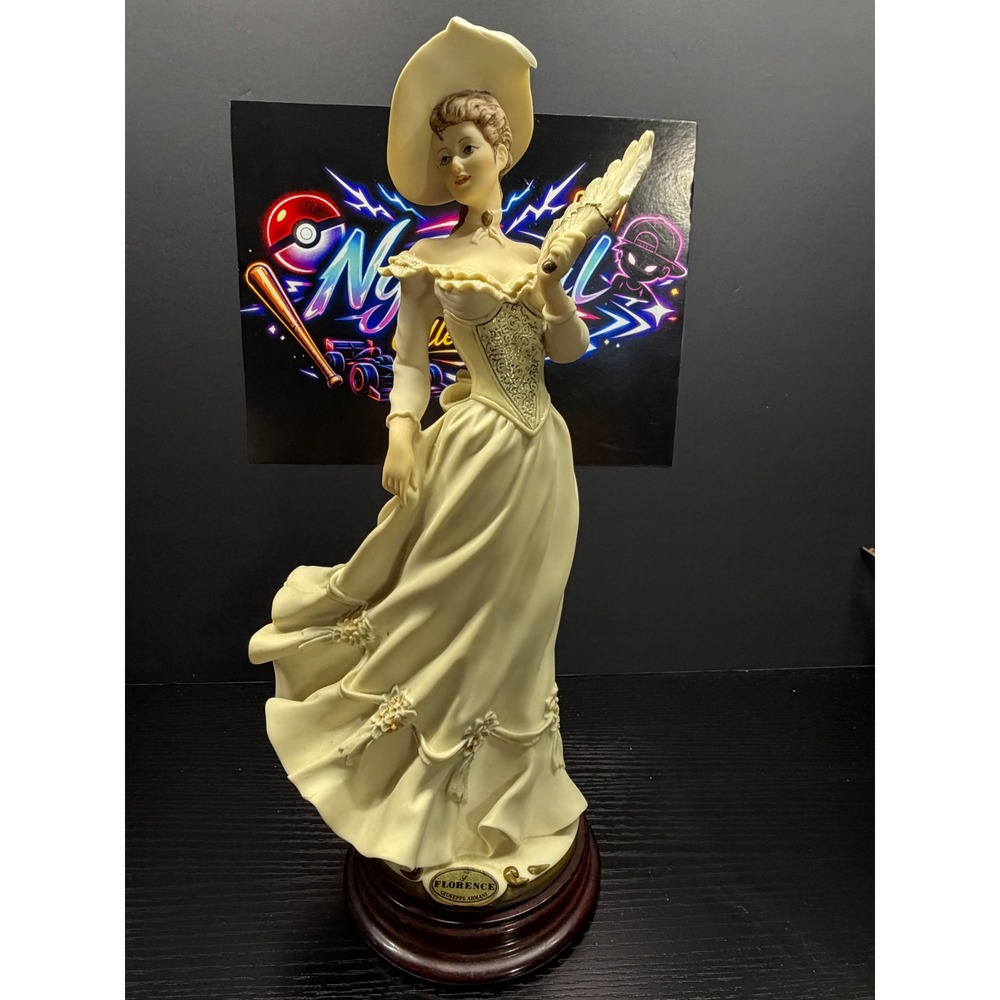 Giuseppe Armani Florence Vanessa 0347F Figurine Lady with Fan Made in Italy 13"